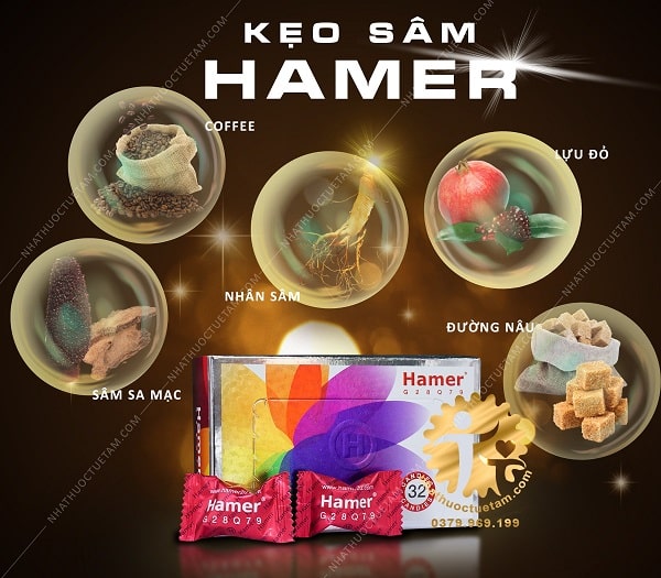 Thành phần của kẹo sâm Hamer