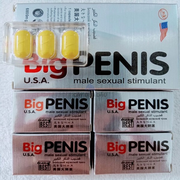Thuốc cường dương chống xuất tinh sớm Big Penis Mỹ 12 viên