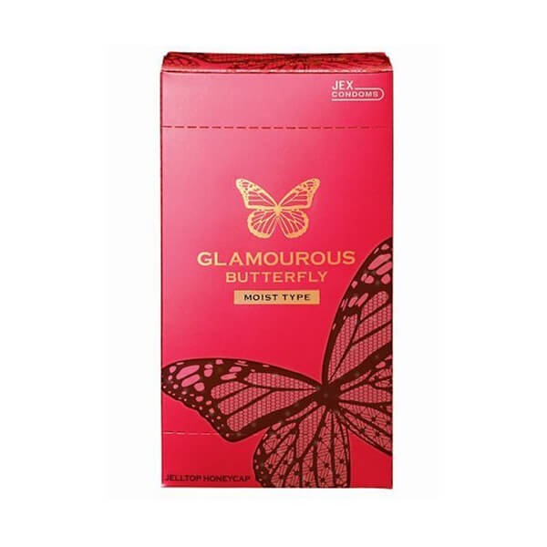 Bao cao su Jex Glamourour Butterfly Moist Type siêu mỏng Nhật Bản